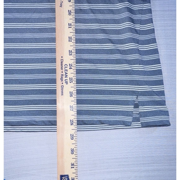 PGA Tour Golf Shirt Size XL Extra Large Polo Gray White Striped - Picture 10 of 11
